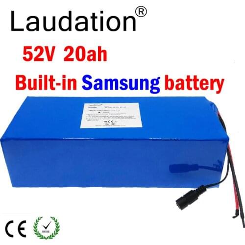 Laudation 18650 52V 20ah 14s6p Lithium Battery Pack 52V Electric Bike Battery 52V 20Ah Lithium Scooter Battery Pack