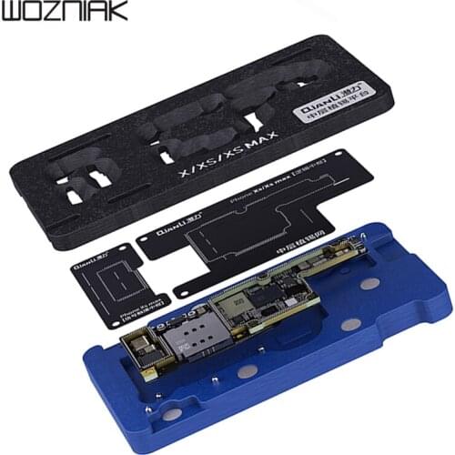 Qianli Mainboard Middle Layer Board BGA Reballing Stencil Plant Tin Platform for iPhone X XS MAX 11Pro Logic Board Rework Tools