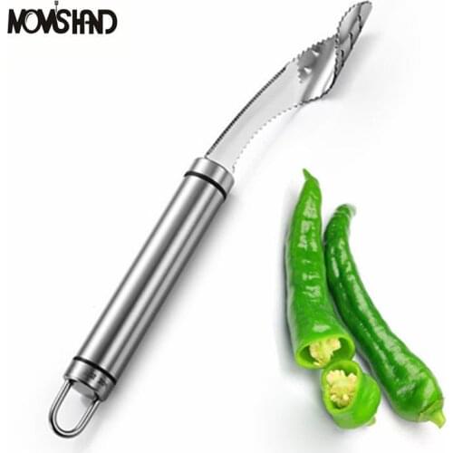 MOMS HAND Stainless Steel Chili Pepper Corer Jalapeno Corer Pepper Corer Kitchen Cooking Tools
