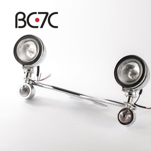 Motorcycle Metal Bullet Spotlights Turn Signal Lamp Motorbike Chrome Retro Fog Light For Harley Dyna