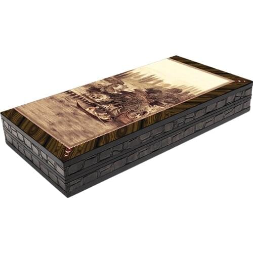 Artwork Yenikoy Mansions Backgammon Set First Quality MDF Family Board Games Gift For Birthday Black Friday Female Male Friend