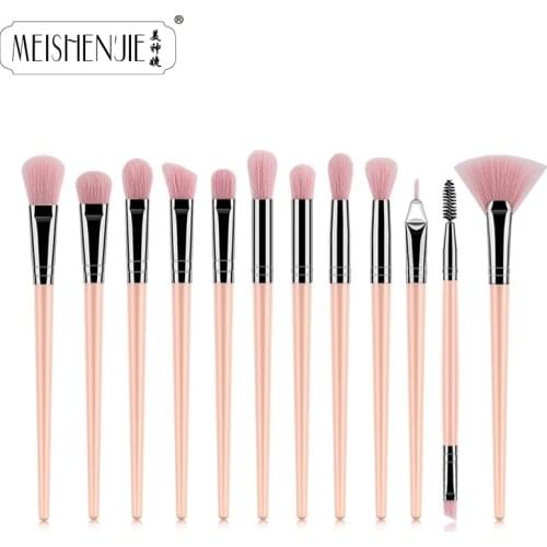 1-12Pcs Professional Makeup Brushes Set Powder Foundation Eyeshadow Eyeliner Make Up Brushes Cosmetics Blending Soft Maquiagem