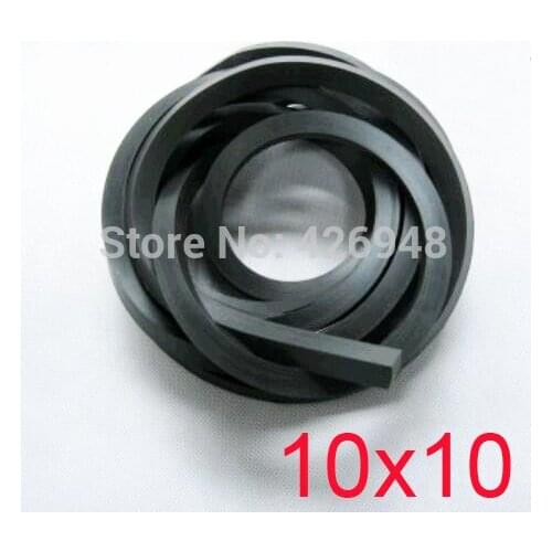 NEW 10x10 10mm width Fluoride rubber square Strip FKM Viton seal Bar Resistant Acid Alkali