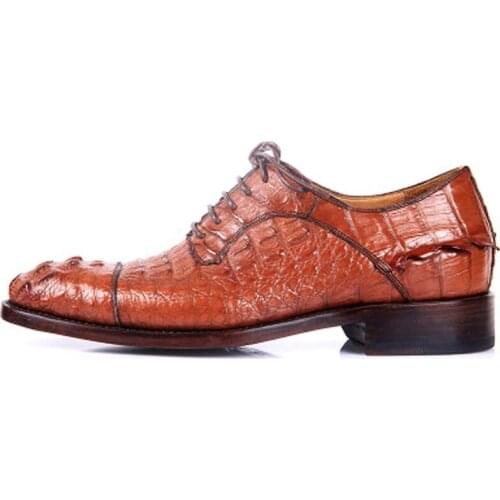 Hubu New product manual men shoes crocodile shoe Men shoes manual Leather shoes Dress shoes manual stitches Men shoes