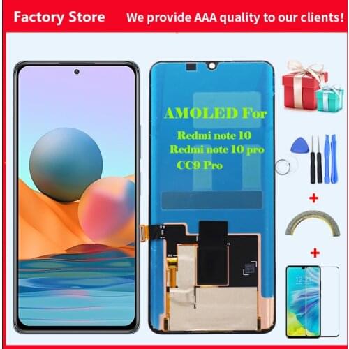 Original AMOLED LCD for Xiaomi Mi Note 10 Note 10 Pro note10 lite Display Mi CC9 Pro Touch Screen Digitizer Repair Parts