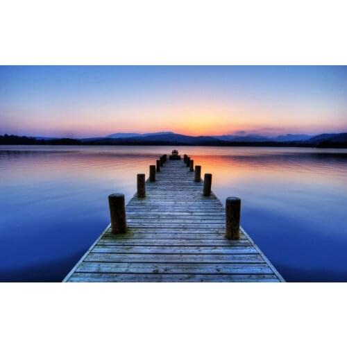 Print poster canvas Wall Art Decoration art oil painting pictures on the wall Calm Lake Sunset(no frame)