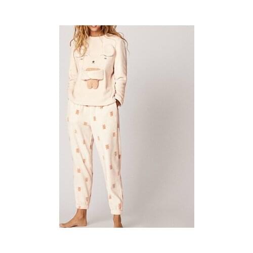 Pijamas for women flannel warm winter pijamas women comfortable pyjamas women thicken sleepwear hot sales