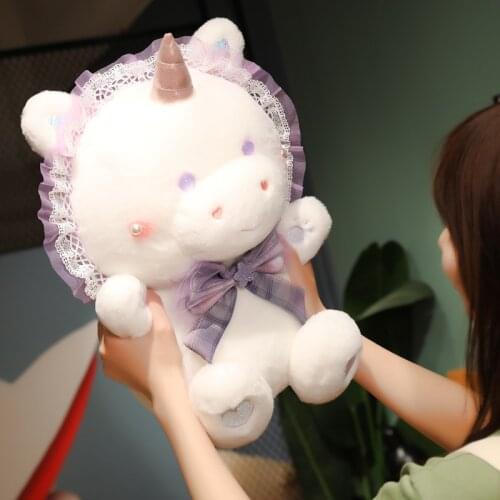 30/40cm Lolita unicorn Plush Toy Cartoon Cosplay unicorn Doll Stuffed animals Plushies Dressing unicorn Doll Toys for Girl Gifts
