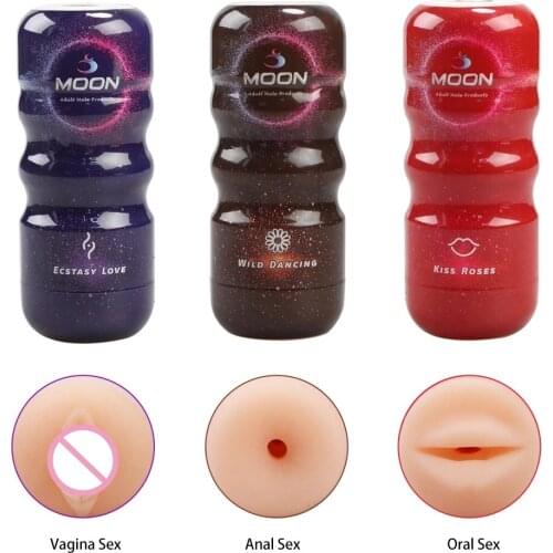 Manual Men Masturbator Cup Silicone Real Vagina Anal Oral Masturbation Erotic Adult Toys for Men Pocket Pussy Penis Massager