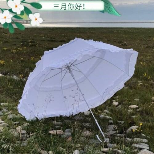 Light Large Umbrella Long Handle Uv Protection Luxury Golf Umbrella Rain Women Wedding Beach Guarda Chuva Rain Gear BY50YS