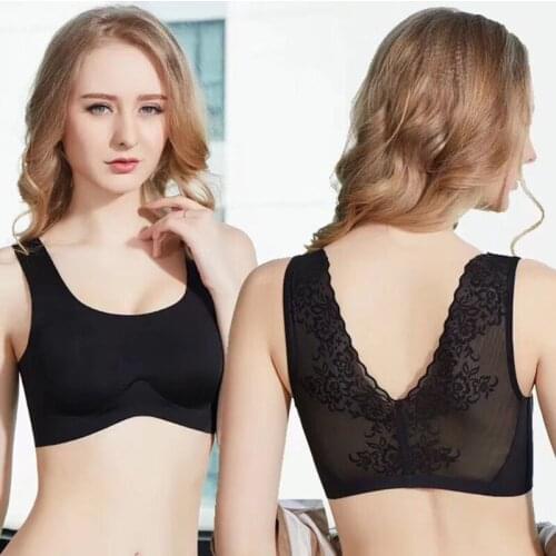 Comfortable Seamless Bra Suitable For Sleep Wireless Backless Lace Thin Cup Lingerie Sportswear Bra Intimates For Girls Vest