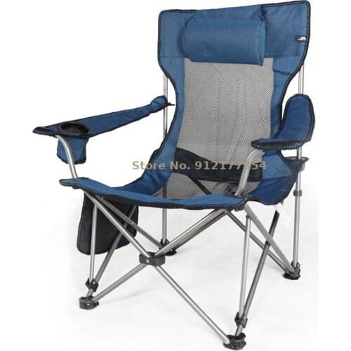 Outdoor folding chair portable backrest fishing recliner lunch break bed camping leisure stool sit reclining beach director chai