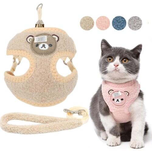 Breathable Mesh Small Dog Pet Harness Cat Vest Harness Adjustable Mesh Leash for Cats Winner Warm Harness for Cat Harnais Chat