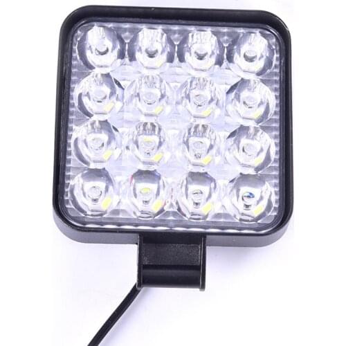 48W 85*85mm 16 LED Work Light Square Flood Beam Bar Car SUV Off-Road Driving Fog Lamps 1 Pc