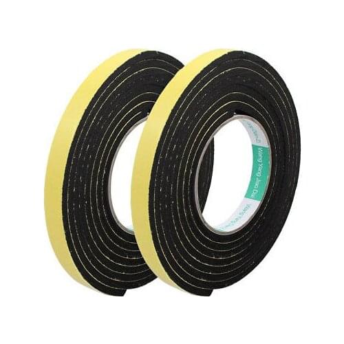 2Pcs 15mm Width 5mm Thickness Single Side Sponge Foam Tape 2 Meters Length