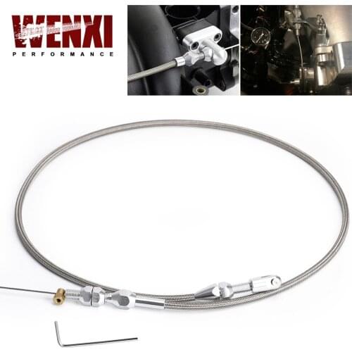 36Inch Throttle Gas Cable Kit Stainless Steel Braided For 97-07 Chevrolet/Chevy LS1 Engine 4.8L 5.3L 5.7L 6.0L TCB02