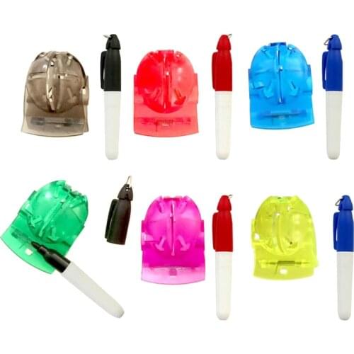 6Pcs Golf Ball Liner Drawing Marking Alignment Putting Tool Ball Marker Clip with 6Pcs Marker Pen