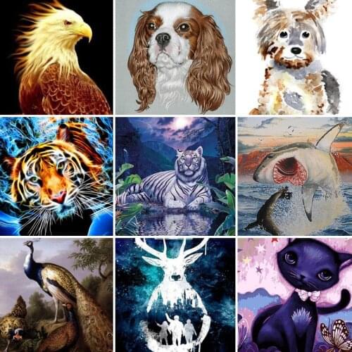 30x40x50x60x70 Animal Dog cat deer diamond painting 5D Full Diamond mosaic Cross Stitch DIY home Decoration Christmas Gift