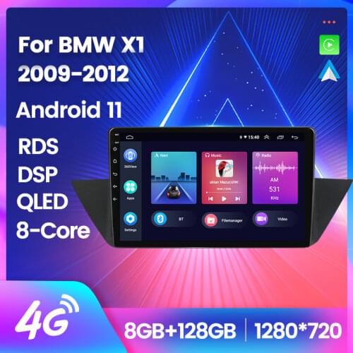 Android 11 RAM 2GB ROM 32GB Car GPS Navi Radio Stereo for BMW X1 E84 2009 2010 2011 2012 Multimedia Player support TPMS Carplay