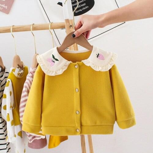 BibiCola Baby Girls Sweater Knitted Cardigan Jacket Baby Sweater Coat Girls Cardigan Girls Autumn Winter Sweaters Clothes 6M-3Y