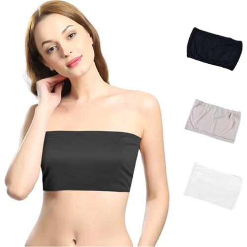 Birdsky, 2pcs Women silk tube top wrapping suspender anti exposure underwear, 100% mulberry pure silk, 3 solid colors. OR-73