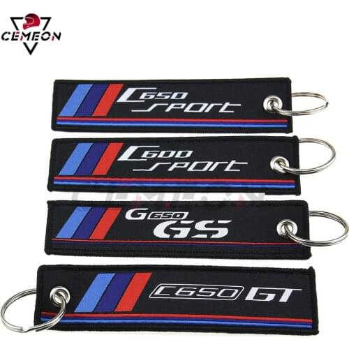 Motorcycle keychain pendant For BMW C600 C650 SPORT GT C600SPORT C650SPORT G650GS C650GT badge embroidery key ring