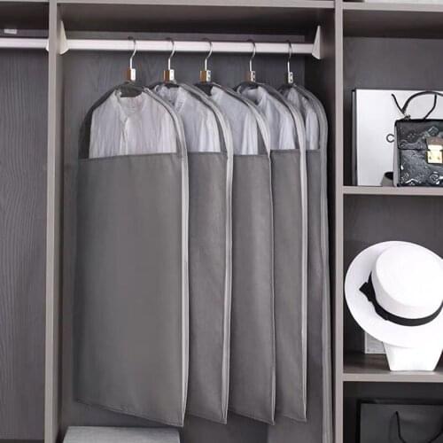 Clothes Dust Cover Hanging House Hold Bag Wardrobe Transparent Storage Bag Hanging Clothes Storage Bag Bedroom Assistant