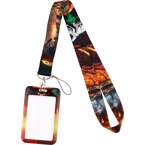DB662 Classic Movie Creative Lanyard Card Holder Student Hanging Neck Phone Lanyard Badge Subway Access Card Holder Accessories