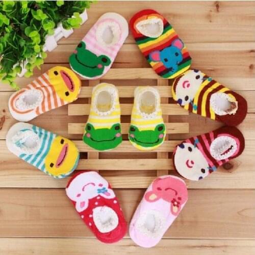 Hot sales Baby Boat Socks child kid Childrens Shoes Antiskid Non-slip Bottom Cartoon free shipping