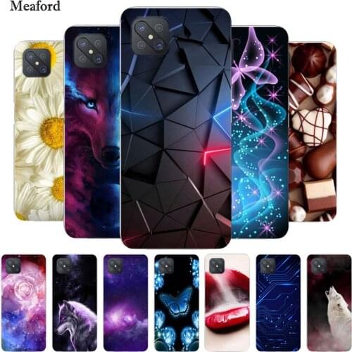 For OPPO Reno 4Z 5G Case Reno4Z Bumper Silicone TPU Soft Phone Cover For OPPO Reno 4 Z 5G Cases Cartoon fundas Reno4 Z 5G Coque