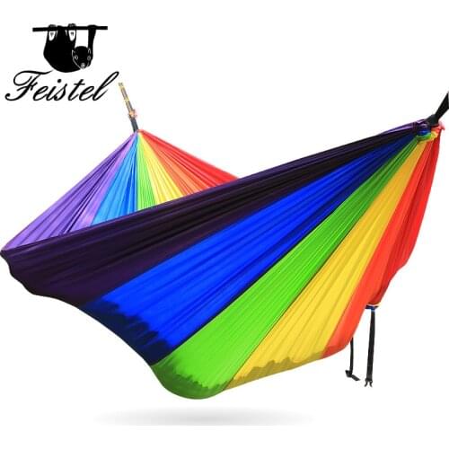 Feistel Double Hammock Large Size Hammocks For 2 Person Sleeping Bed Outdoor Camping Swing Portable Ultralight Design 300*200 CM