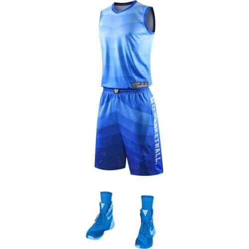Breathable new kids men throwback basketball training jersey sets blank basketball tracksuits college sports kits uniforms print