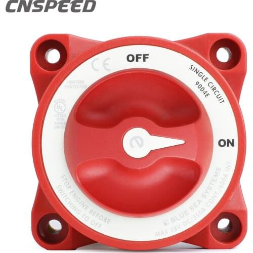 E-Series Water-Proof Ignition Protection 12-48V 350-600AMarine Single-Circuit Battery Isolation Switch Red With AFD