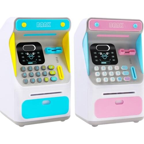 ATM Electronic Piggy Bank Face Recognition Coin Cash Bank Machine Toy Gift