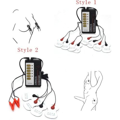 Electro Shock Kit Electrical Shock Massager Therapy Massage Pad/Nipple Clamps, E- Stimulation Breast Clip Sex Toys For Couples