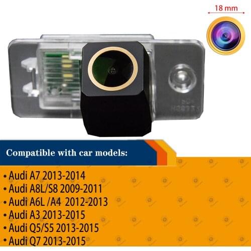 HD 1280* 720p Rear View Camera for Audi A3 A4 A6 Q5 Q7 S5 A7 A8 S8 , Night vision Camera Reversing Backup camera Waterproof