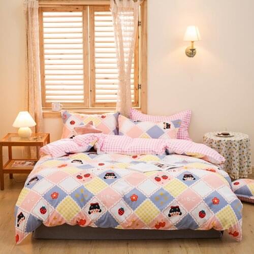 Pink cartoon Bedding Set,Duvet Cover Set With Pillowcase 220x240,Child Quilt Cover 135x200,Queen King Size Blanket cover,2020