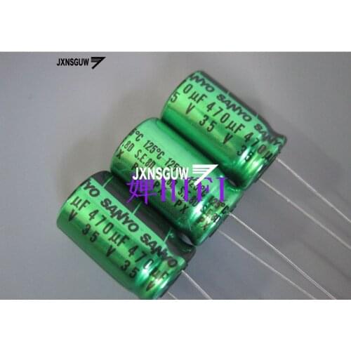 20PCS Original SANYO PX 35V470UF 12.5X20MM Bright green Military grade electrolytic capacitors 470uF/35v 125 degrees 470UF 35V
