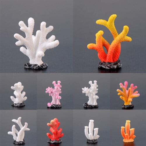 Colorful Resin Aquarium Artificial Coral Reef Decoration Fish Tank Coral Stone Landscape Ornament Aquarium Accessories 10 Styles