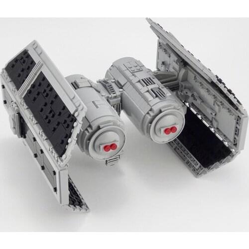 Creative Moc Small Particles Assembling Building Block Toy Star Series Fighter Mc-22018 Titanium Fighter Gift For Boyfriend