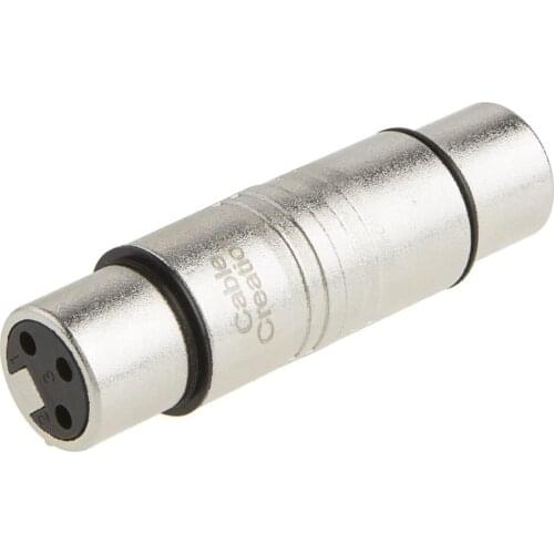 XLR Female to Female, XLR 3 Pin Female to 3 Pin Female Microphone Line Adapter