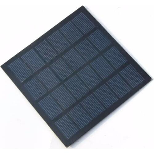BUHESHUI 1.5W 6V 250mA Mini Polycrystalline Solar Panel Small Resin Solar Cell Solar Module 110*110*2MM 24pcs Wholesale