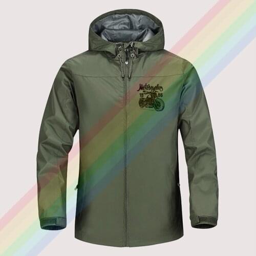 California 1986 Riders Bike Hipster Triumph autumn winter sailing hiking Outdoor Hooded Windproof Jacket Men Asian size