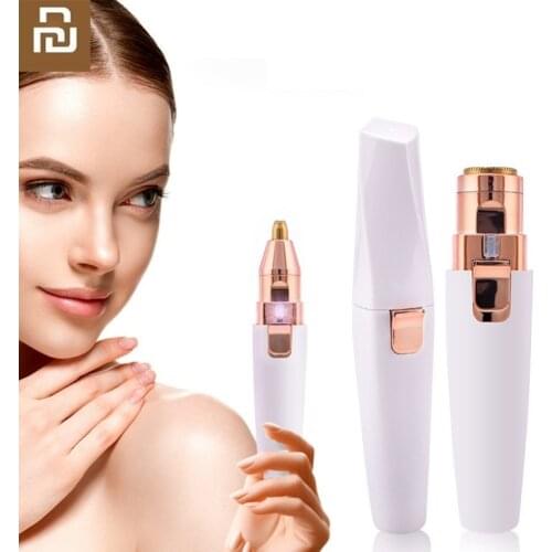 New woman shaver electric eyebrow trimmer Epilator 2 in1 Lady eyebrow trimmer USB charging depilator Face Hair Remover