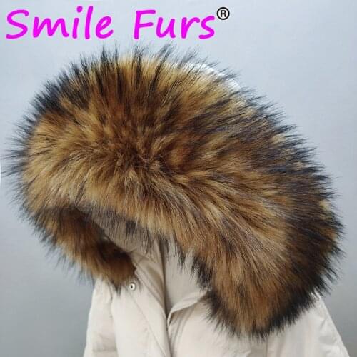 2021 New Style Fur Collar Women Winter High Quality Fur Scarf Men Children Parka Coat Hood Fur Decor DIY Warm Shawl Wraps ZKG44