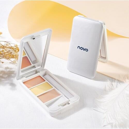 NOVO 3-Color Concealer Pen Is A Long-Lasting Waterproof Facial Make-Up Liquid To Cover Dark Circles, Facial Spots And Acne Marks