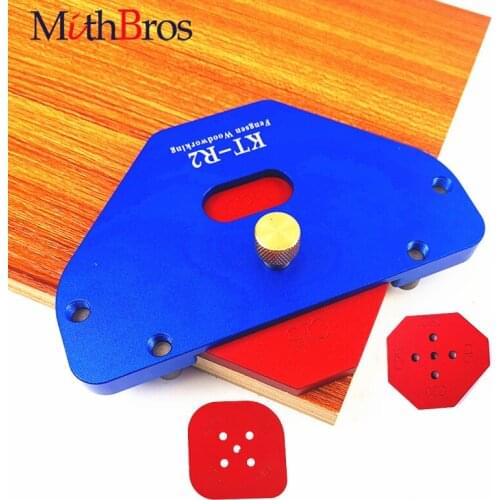 Wood Panel Radius Quick-Jig Kit Woodworking Bevel R Round Arc Positioning Template Round Corner Tools for Trimming Machine