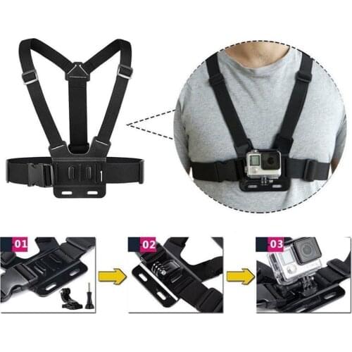 Adjustable Harness Chest Strap Belt for GoPro Hero 9 8 7 5 Black Xiaomi Yi 4K Sjcam Sj4000 Insta360 Accessory seat belt
