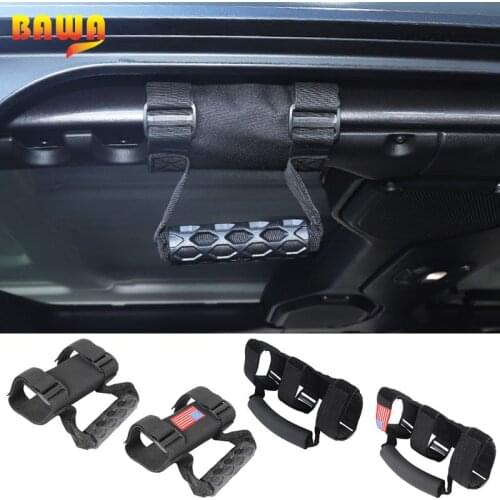 BAWA Grab Handles Accessories for Jeep Wrangler JL JK TJ 1997-2018 Rugged Ridge Rear Side Car Grab Handle Bar Roll Grips Holder