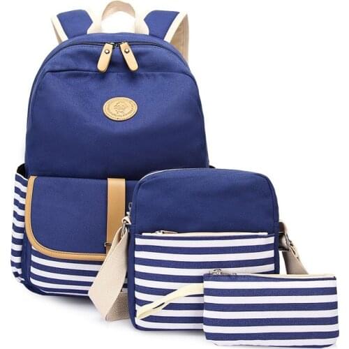 3pcs/set School Bags for Teenagers Girls Schoolbag Large Capacity Ladies School Backpack Set Rucksack Bagpack Cute Book Bags